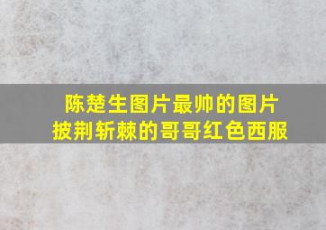 陈楚生图片最帅的图片披荆斩棘的哥哥红色西服