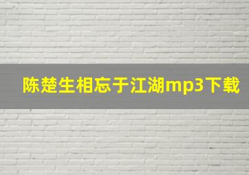 陈楚生相忘于江湖mp3下载