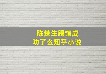 陈楚生踢馆成功了么知乎小说