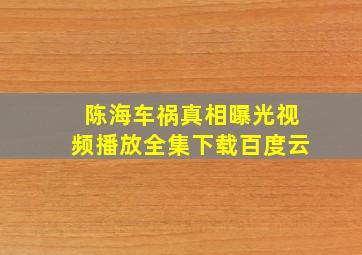 陈海车祸真相曝光视频播放全集下载百度云