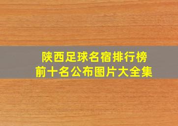 陕西足球名宿排行榜前十名公布图片大全集