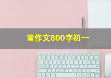 雪作文800字初一