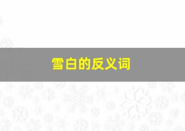 雪白的反义词