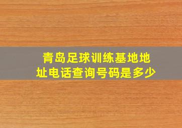 青岛足球训练基地地址电话查询号码是多少