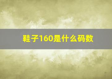 鞋子160是什么码数