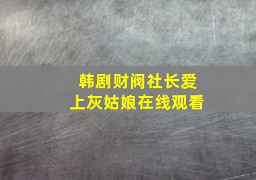 韩剧财阀社长爱上灰姑娘在线观看