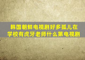 韩国朝鲜电视剧好多孤儿在学校有虎牙老师什么第电视剧