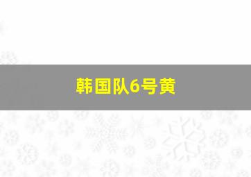 韩国队6号黄