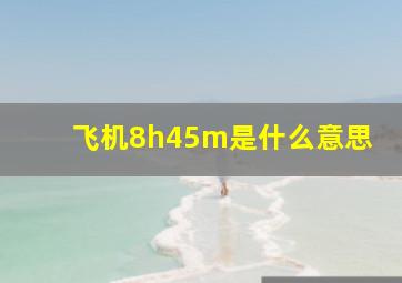 飞机8h45m是什么意思