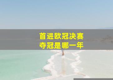 首进欧冠决赛夺冠是哪一年