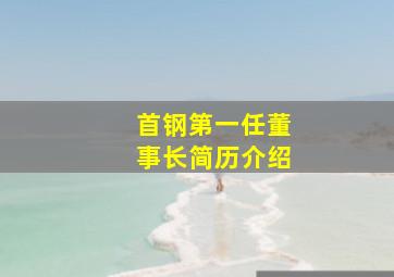 首钢第一任董事长简历介绍