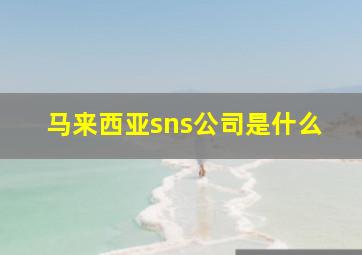 马来西亚sns公司是什么