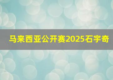 马来西亚公开赛2025石宇奇