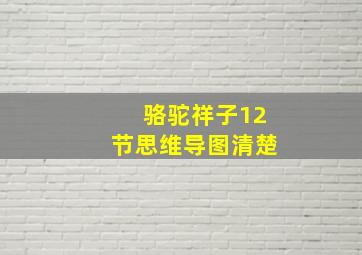 骆驼祥子12节思维导图清楚