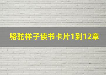 骆驼祥子读书卡片1到12章