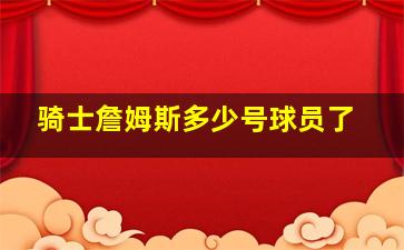 骑士詹姆斯多少号球员了