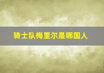 骑士队梅里尔是哪国人