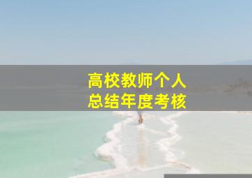 高校教师个人总结年度考核