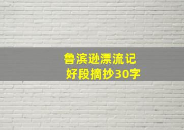 鲁滨逊漂流记好段摘抄30字