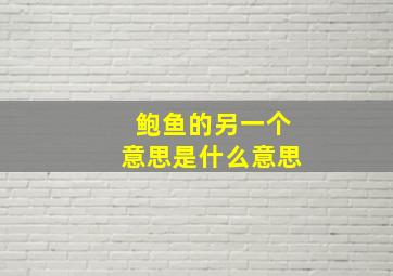 鲍鱼的另一个意思是什么意思