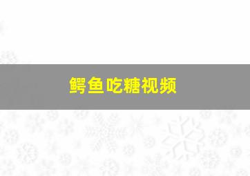 鳄鱼吃糖视频