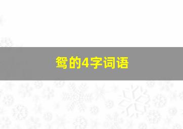 鸳的4字词语