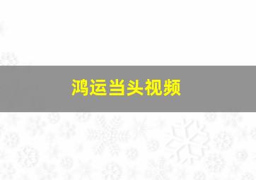 鸿运当头视频