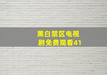 黑白禁区电视剧免费观看41