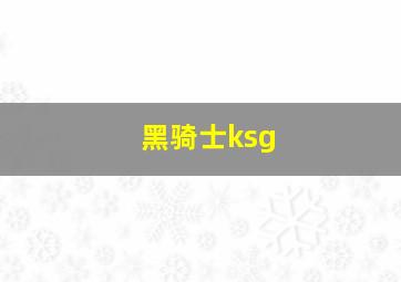 黑骑士ksg