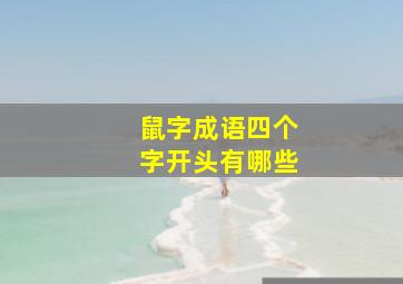 鼠字成语四个字开头有哪些