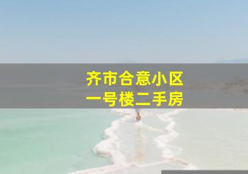 齐市合意小区一号楼二手房