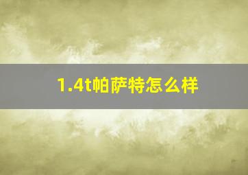 1.4t帕萨特怎么样