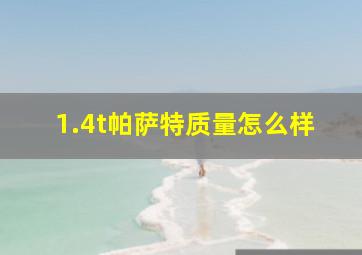 1.4t帕萨特质量怎么样