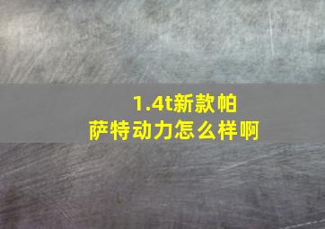 1.4t新款帕萨特动力怎么样啊