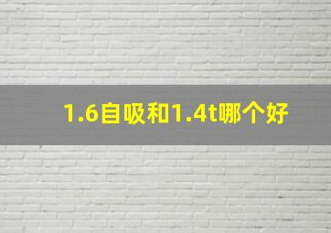 1.6自吸和1.4t哪个好