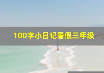 100字小日记暑假三年级