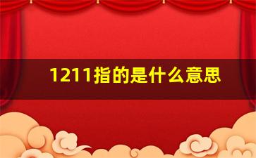 1211指的是什么意思