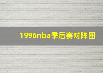 1996nba季后赛对阵图