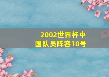 2002世界杯中国队员阵容10号