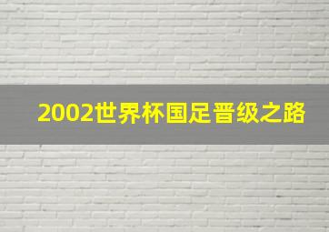 2002世界杯国足晋级之路