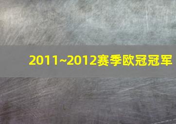 2011~2012赛季欧冠冠军