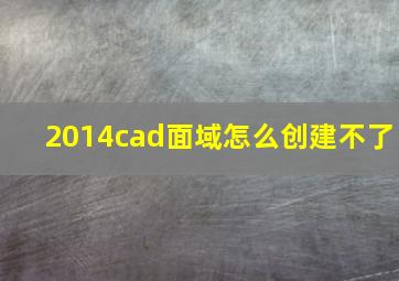 2014cad面域怎么创建不了