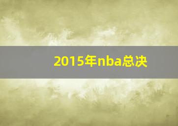 2015年nba总决