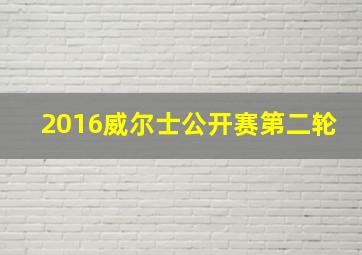 2016威尔士公开赛第二轮