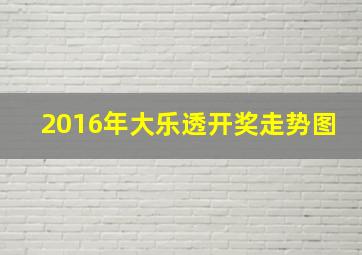 2016年大乐透开奖走势图