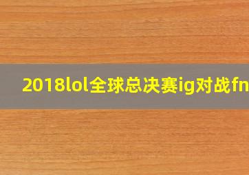 2018lol全球总决赛ig对战fnc