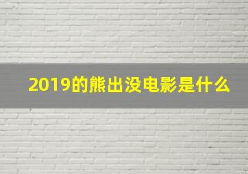 2019的熊出没电影是什么