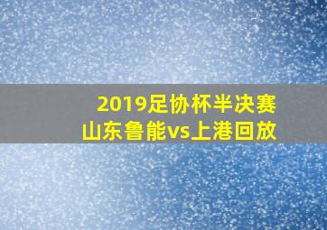 2019足协杯半决赛山东鲁能vs上港回放