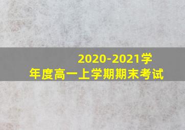 2020-2021学年度高一上学期期末考试