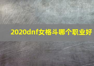 2020dnf女格斗哪个职业好